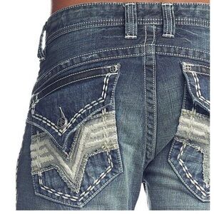 Affliction black premium COOPER men’s size 40 jeans relaxed fit flap pocket